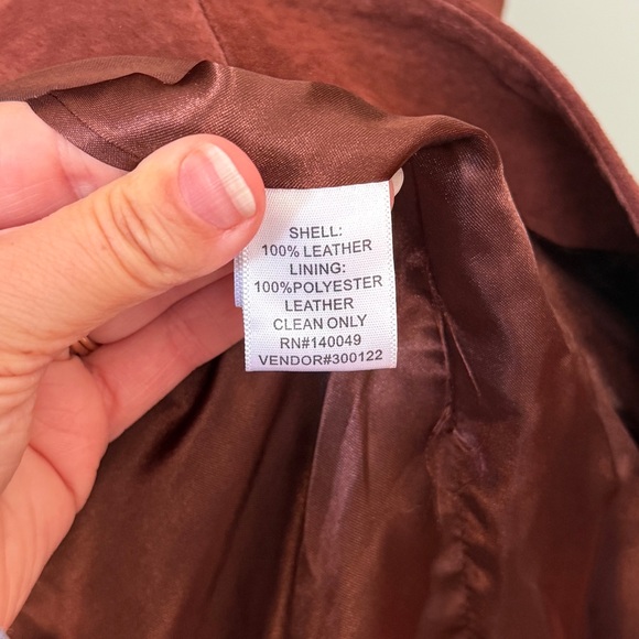 Chadwick’s Genuine Suede Coat Brown Leather Vintage Inspired Size 8 Petite NWT - Picture 10 of 10